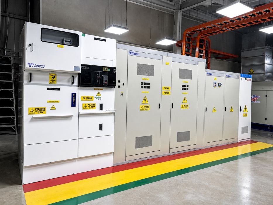 Infraestructura eléctrica del centro de distribución de Tecnoquímicas