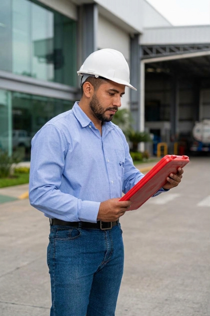 Ingeniero de EPRING revisando el dimensionamiento y la propuesta técnica de paneles solares